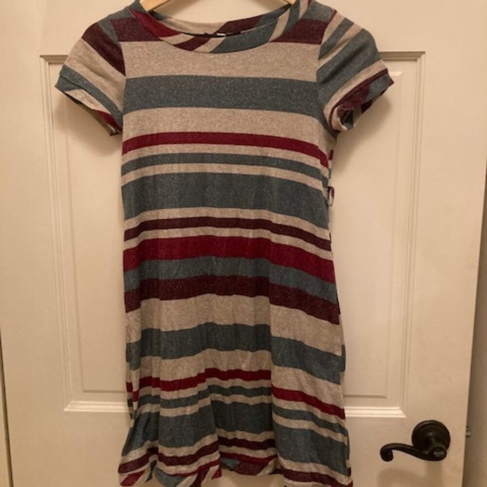 Patrizia Pepe striped lurex mini dress